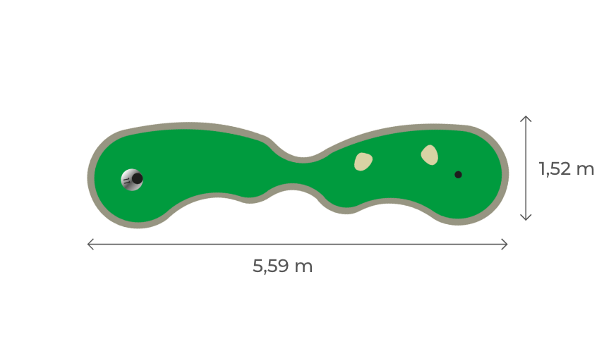 vente piste Parcours de mini golf Bubble 11 campings hotels parc attraction