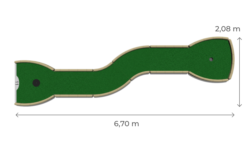 vente de mini-golf saona pour campings, centre de loisirs, hôtel, parcs piste 11