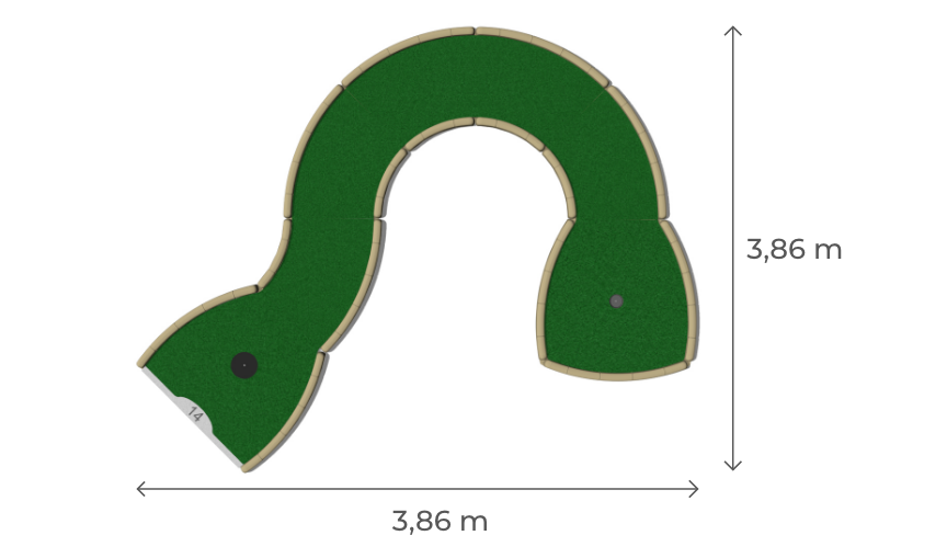 vente de mini-golf saona pour campings, centre de loisirs, hôtel, parcs piste 13