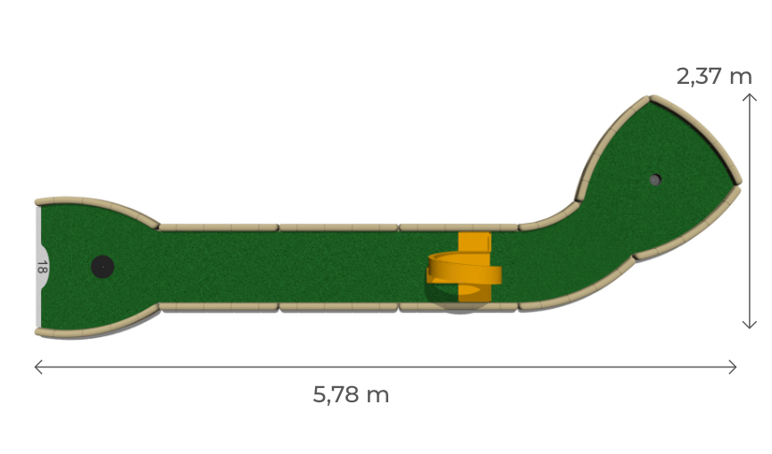 vente de mini-golf saona pour campings, centre de loisirs, hôtel, parcs piste 17