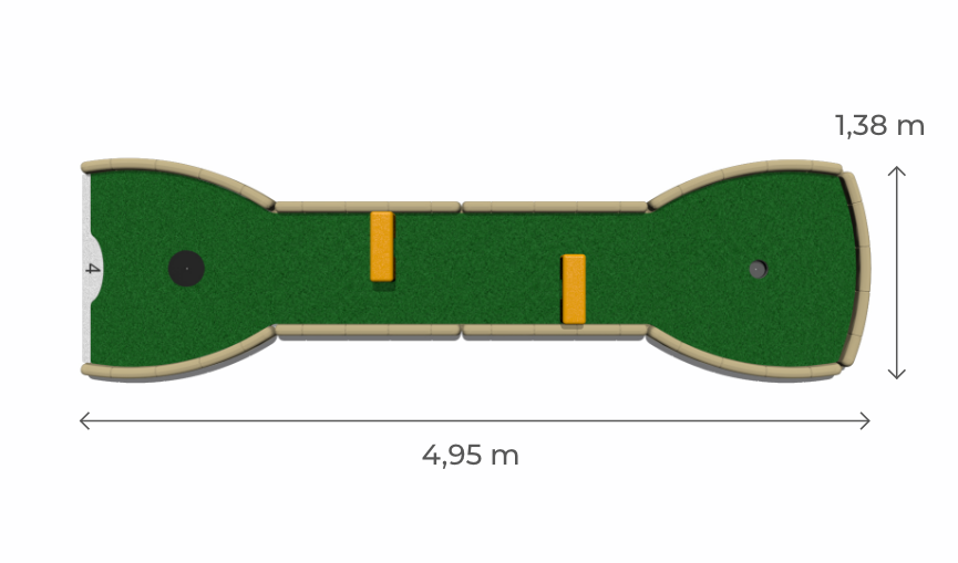 vente de mini-golf Simaho pour campings, centre de loisirs, hôtel, parcs piste 4