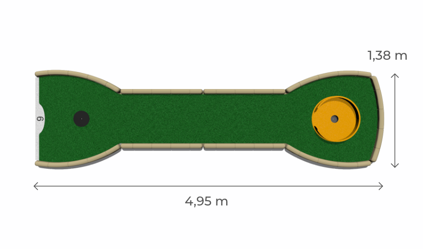 vente de mini-golf Simaho pour campings, centre de loisirs, hôtel, parcs piste 6