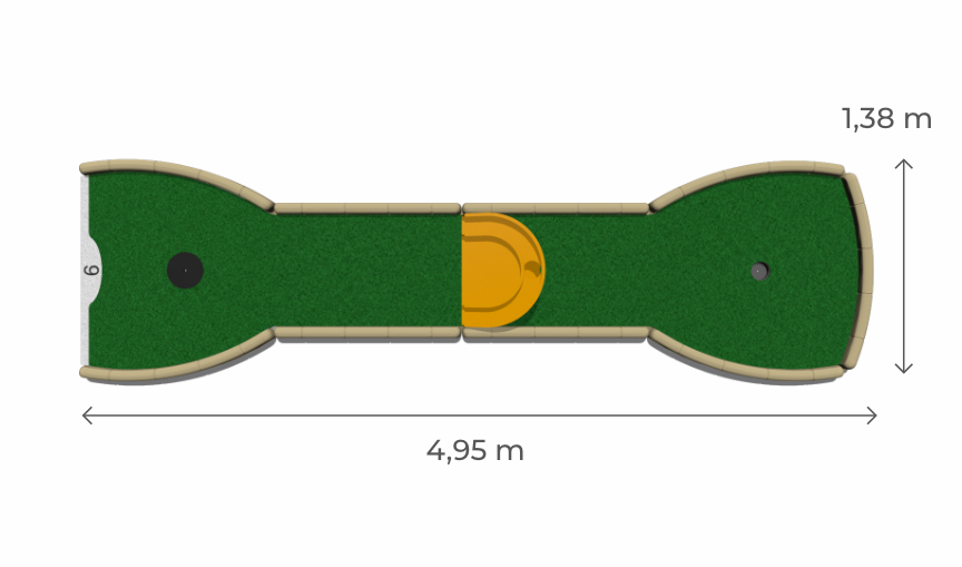vente de mini-golf Simaho pour campings, centre de loisirs, hôtel, parcs piste 9