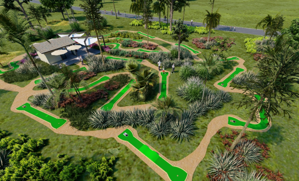 mini golf green parc
