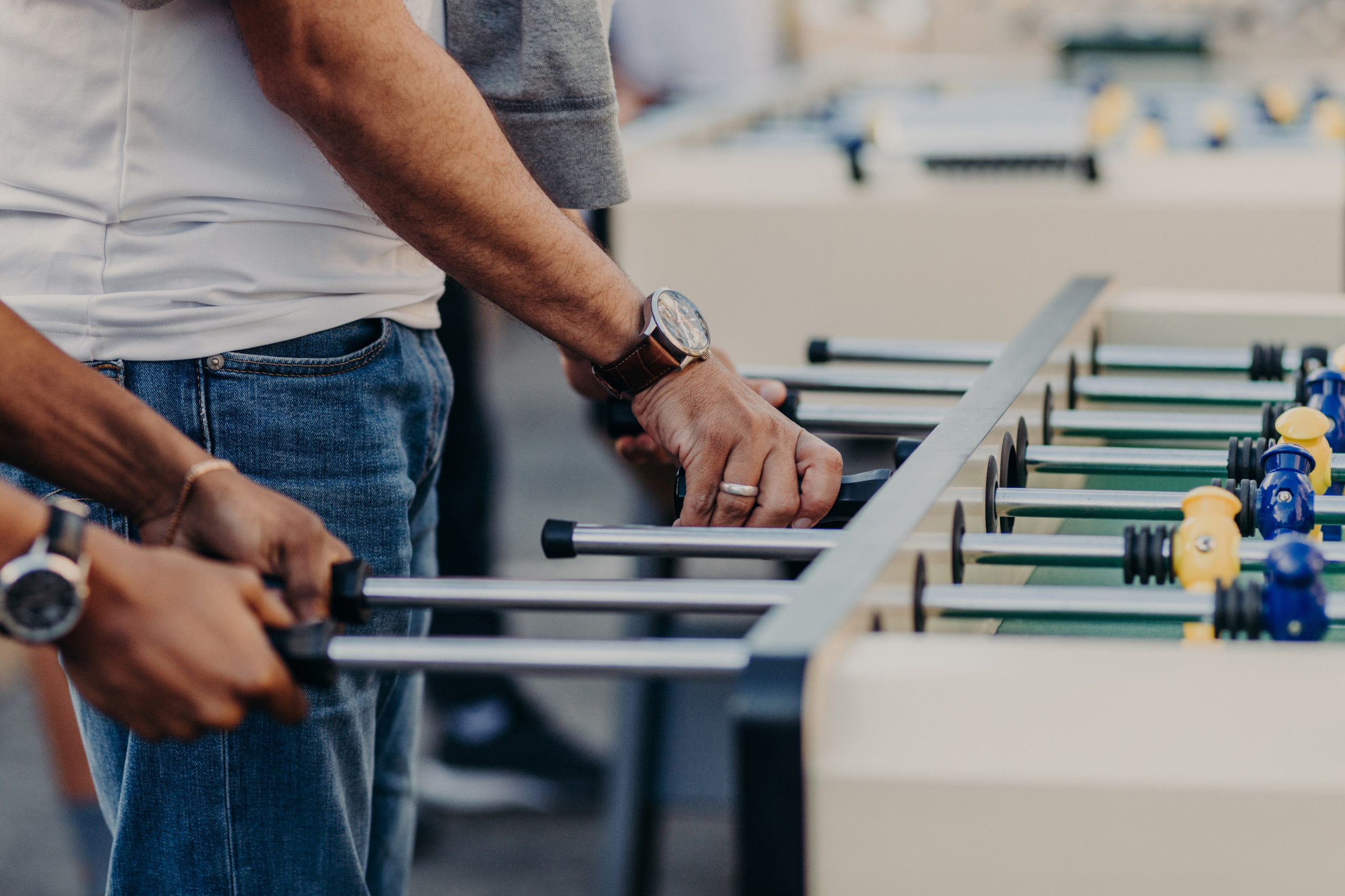 baby foot extérieur dans un camping